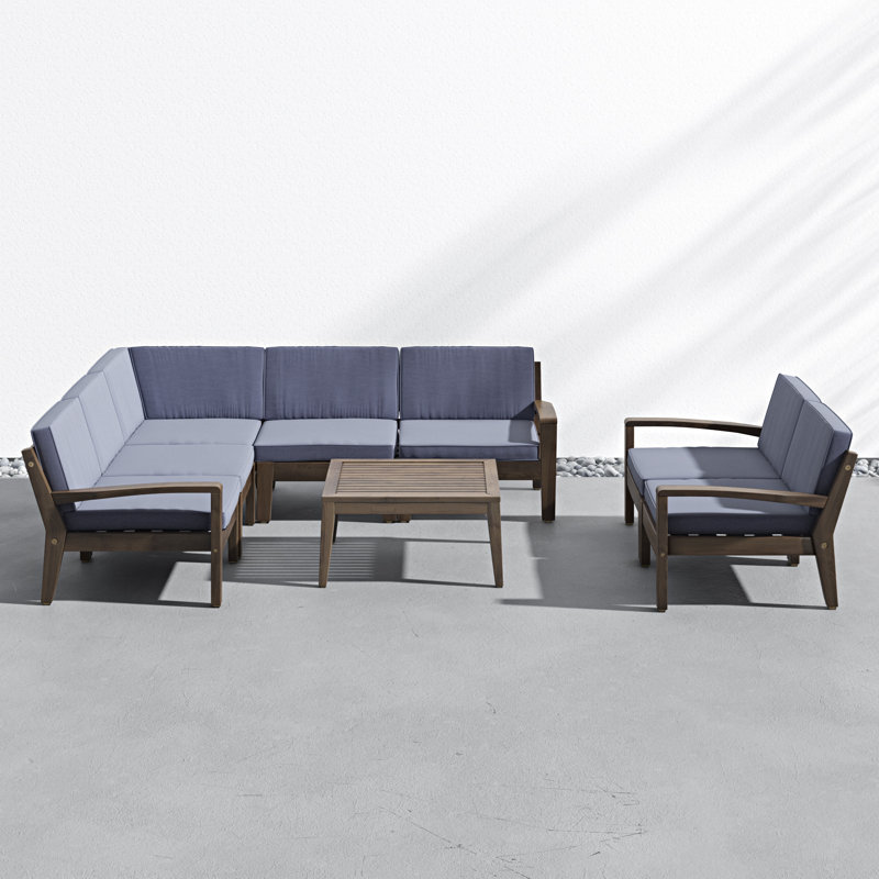 Poe Outdoor 7 Piece Sectional Seating Group with Cushions & Reviews